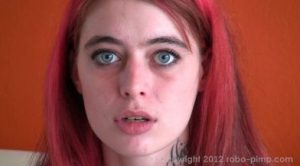 Robo-pimp - Ashley Jehlik - Please Undress - Redhead With Electric-Blue Eyes Hypnotized into Undressing